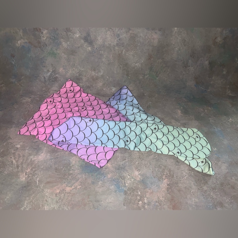 Source Unknown Kids Mermaid Scale Tights- Pink, Blue, Green